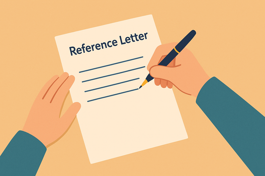 escrevendo carta de referencia