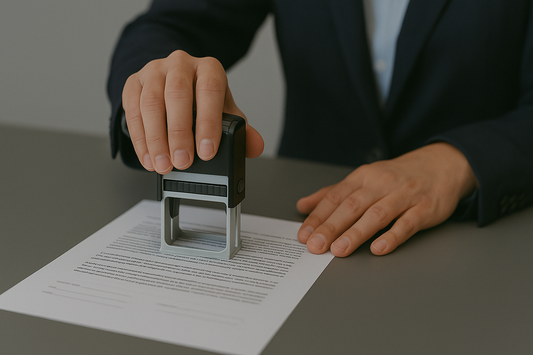 notary public stamping document