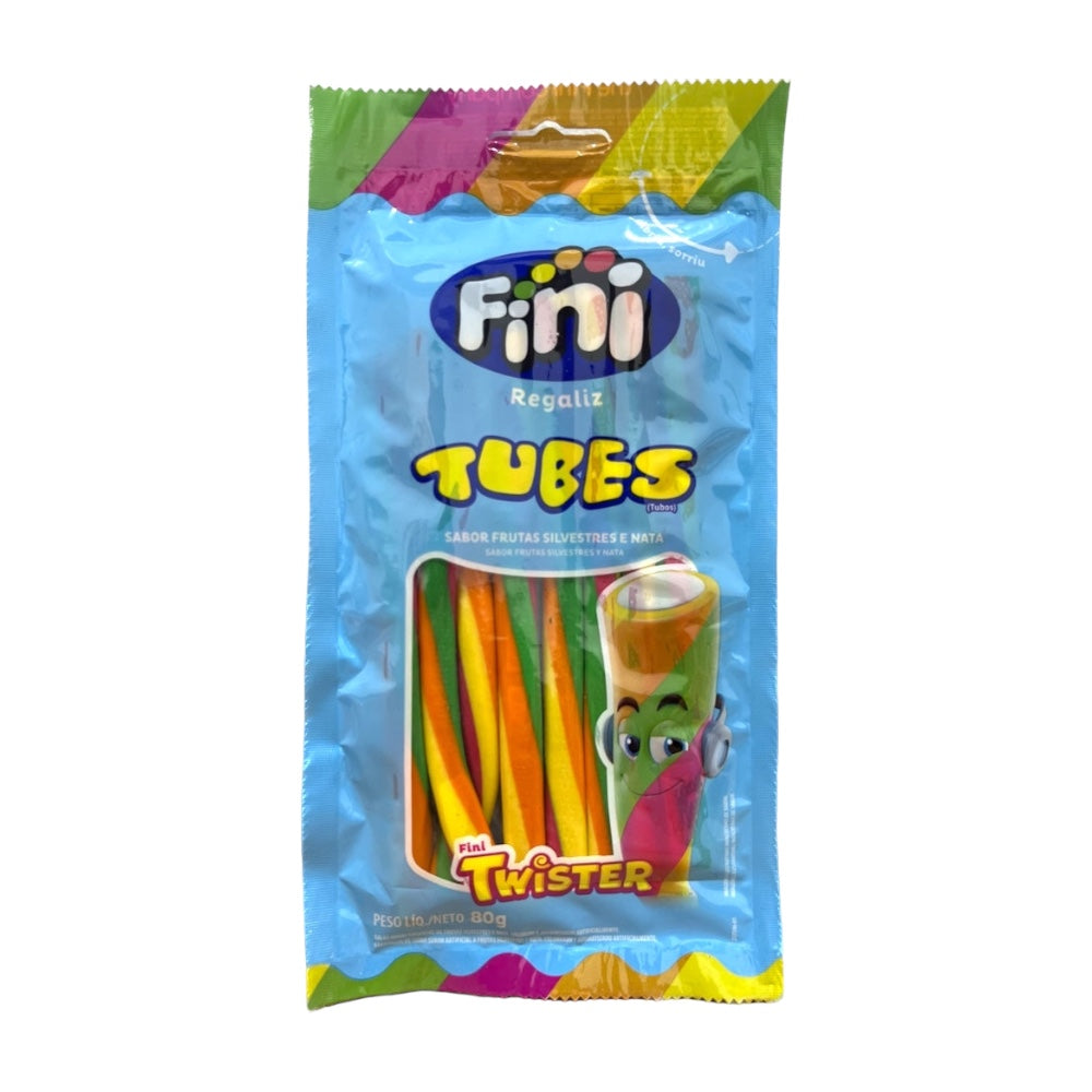Fini Twister Tubes Sabor Frutas Silvestres e Nata 80g