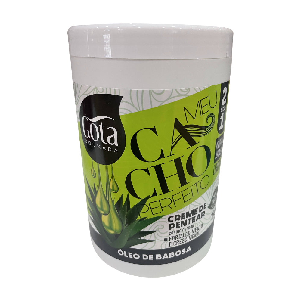 Gota Dourada Creme de Pentear Meu Cacho Perfeito Óleo de Babosa 1kg