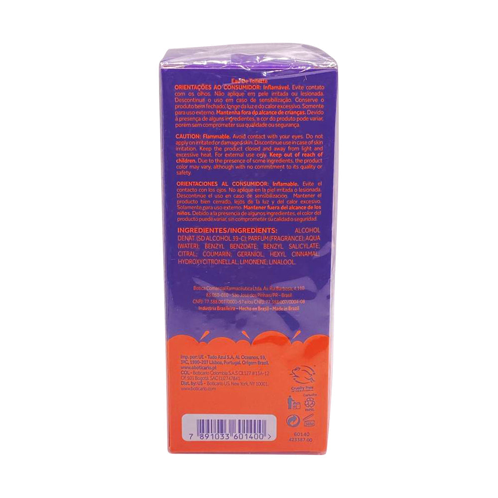 EGEO Bomb Purple Eau de Toilette oBoticário 90ml