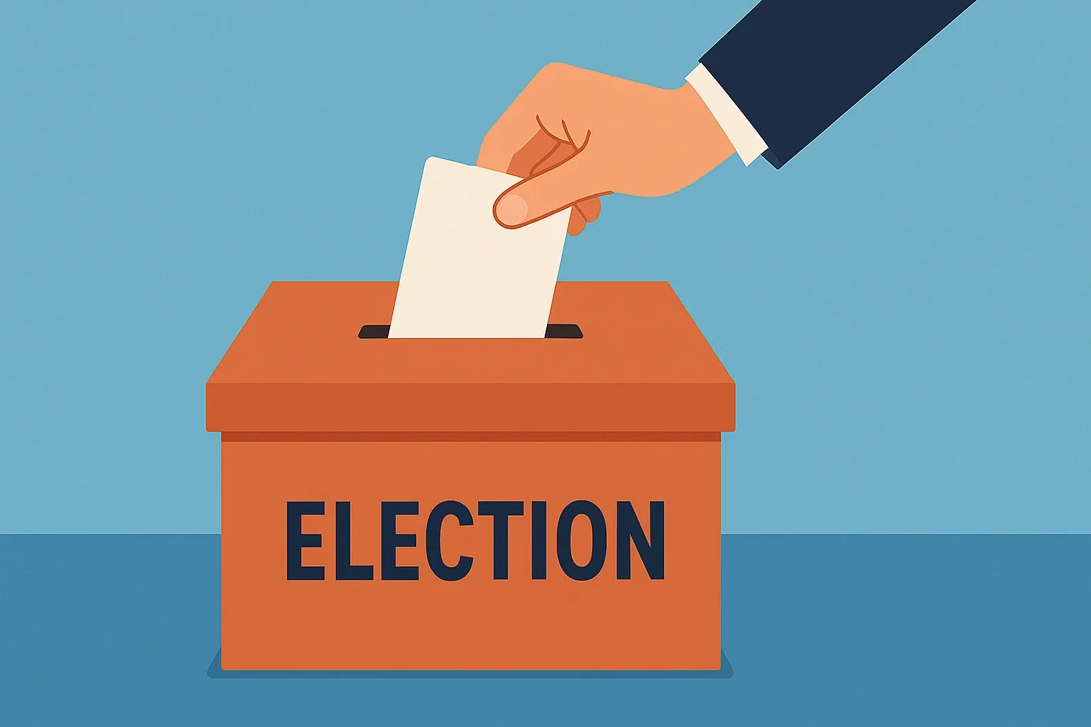 Ilustración del título de elector brasileño junto a una urna electoral