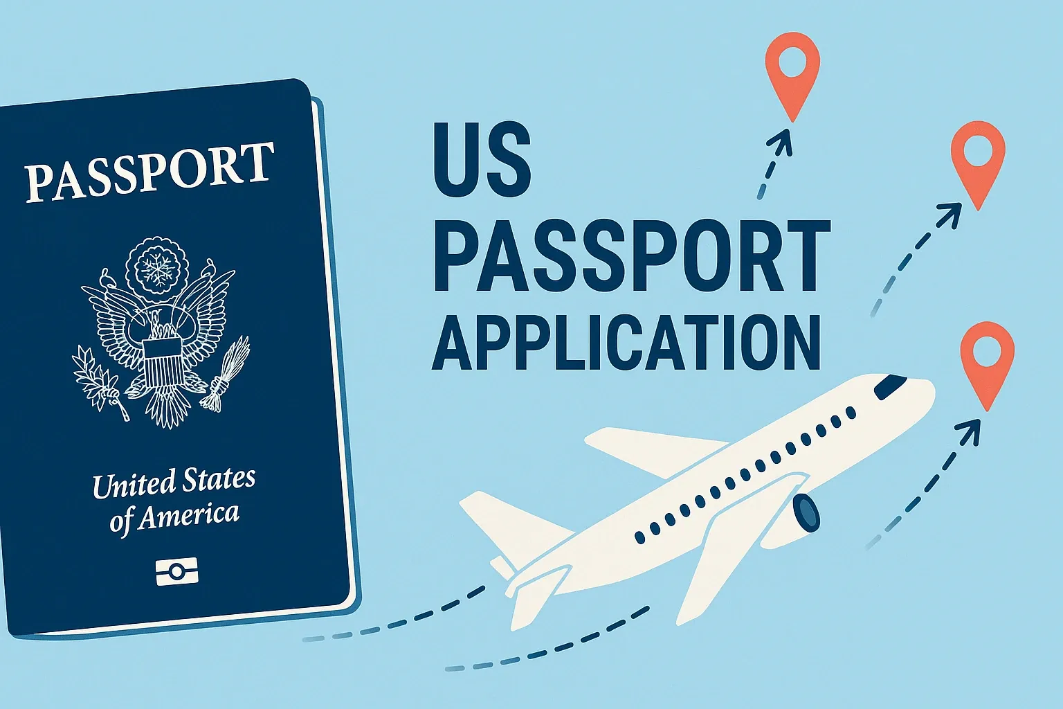 Illustration of a U.S. passport application