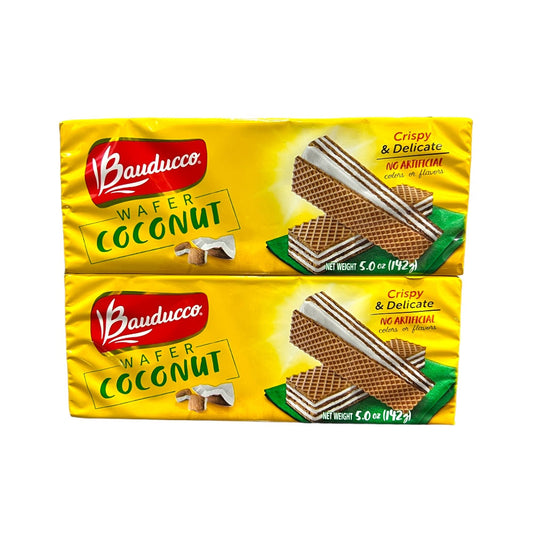 Bauduco Wafer Coconut 2 pacotes de 142g