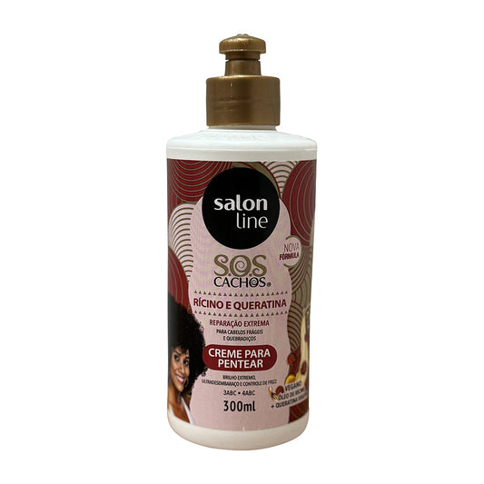 Salon Line Creme para Pentear S.O.S. Cachos - Rícino e Queratina 300ml