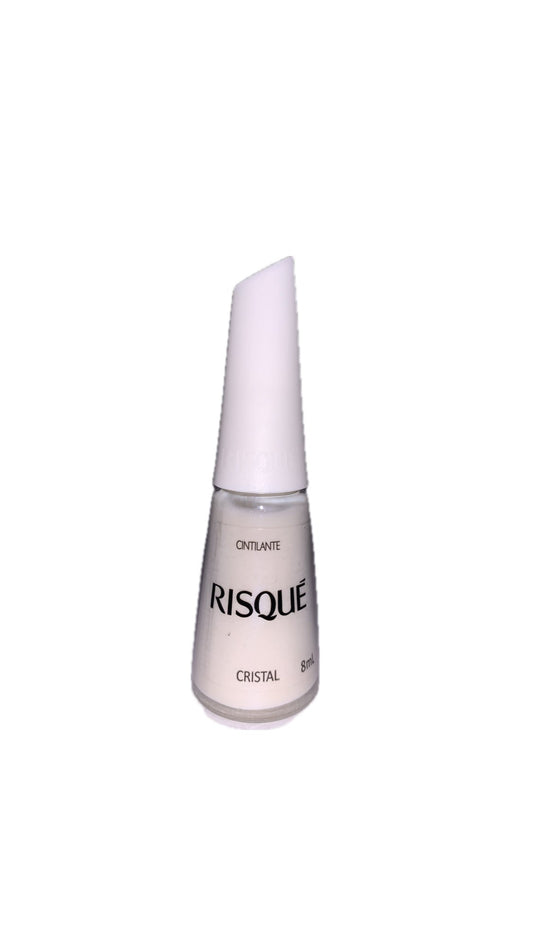 Esmalte Branco Cintilante Risque -Cristal