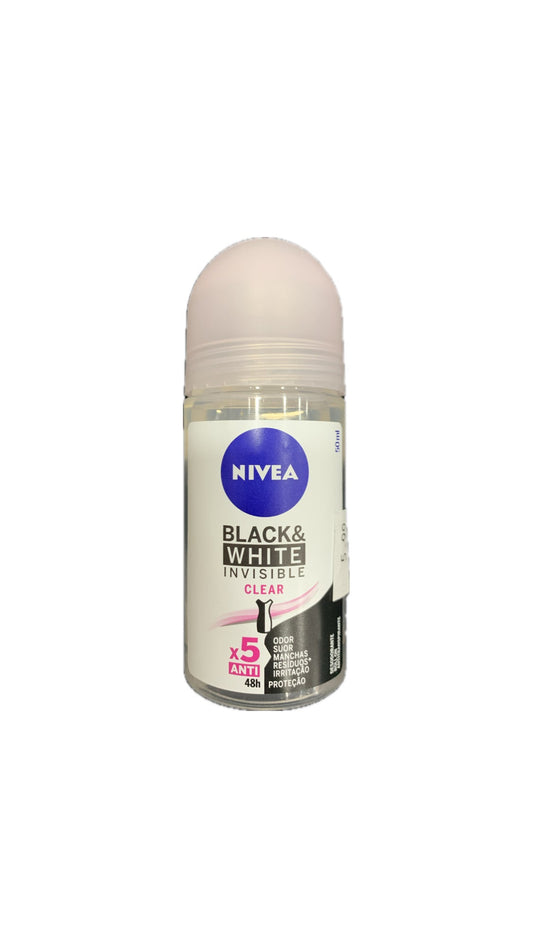 Desodorante Nivea Roll-on Black & White Invisible