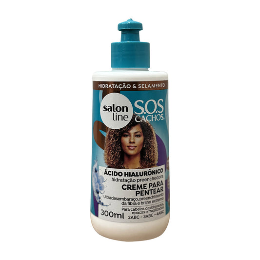 Salon Line Creme de Pentear - S.O.S Cachos Acido Hialurônico (Hidratação e Selamento) 300ml