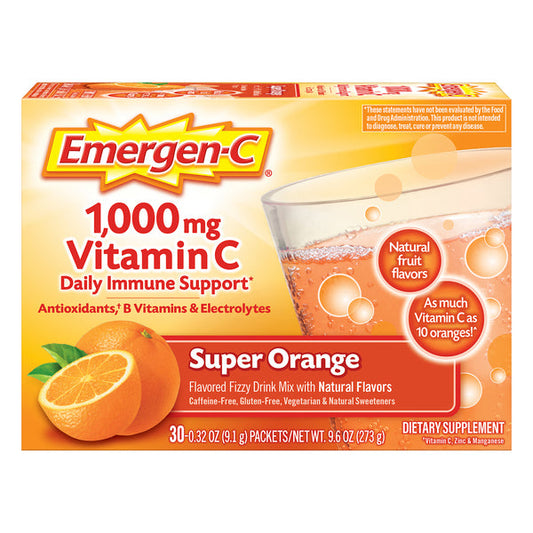 Emergen-C Vitamin C 1000mg Super Orange 30 packets