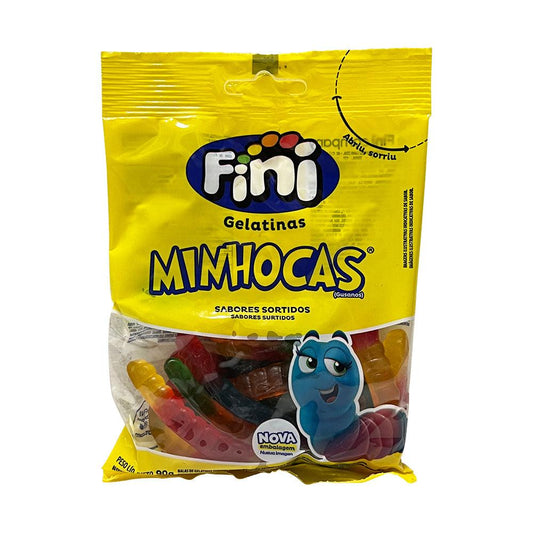 Fini Bala de Gelatina Minhocas 90g