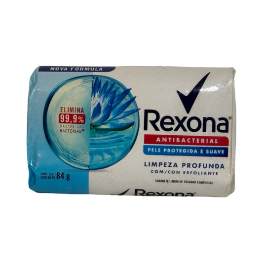 Rexona Antibacterial Soap Bar – limpeza profundo with Exfoliant (84g)