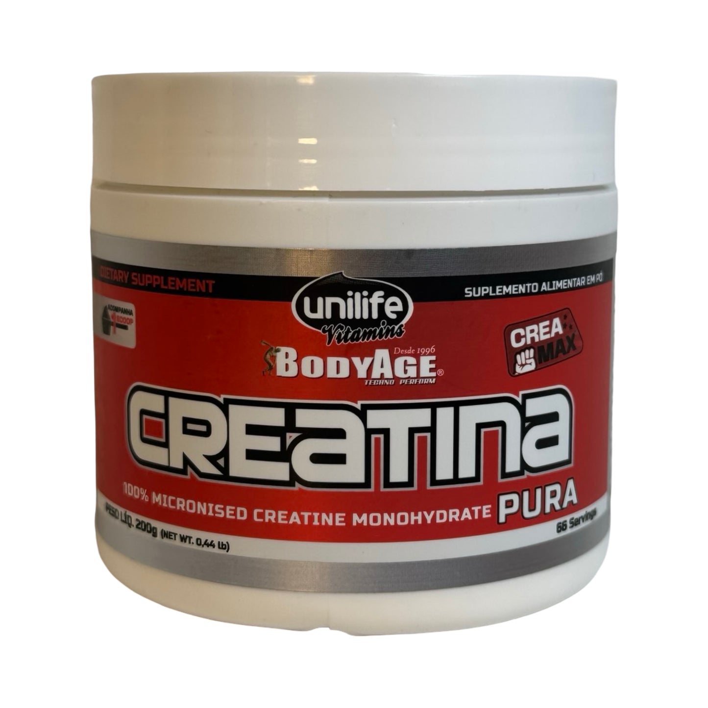 Unilife BodyAge 100% Micronized Creatine Monohydrate – 200g (66 Servings)